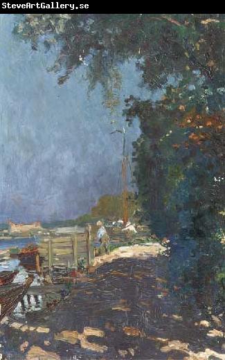 Pier Leone Ghezzi Boats along the shore